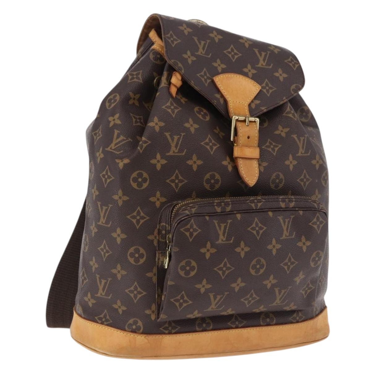 LOUIS VUITTON Monogram Montsouris GM Backpack M51135 LV Auth 195187