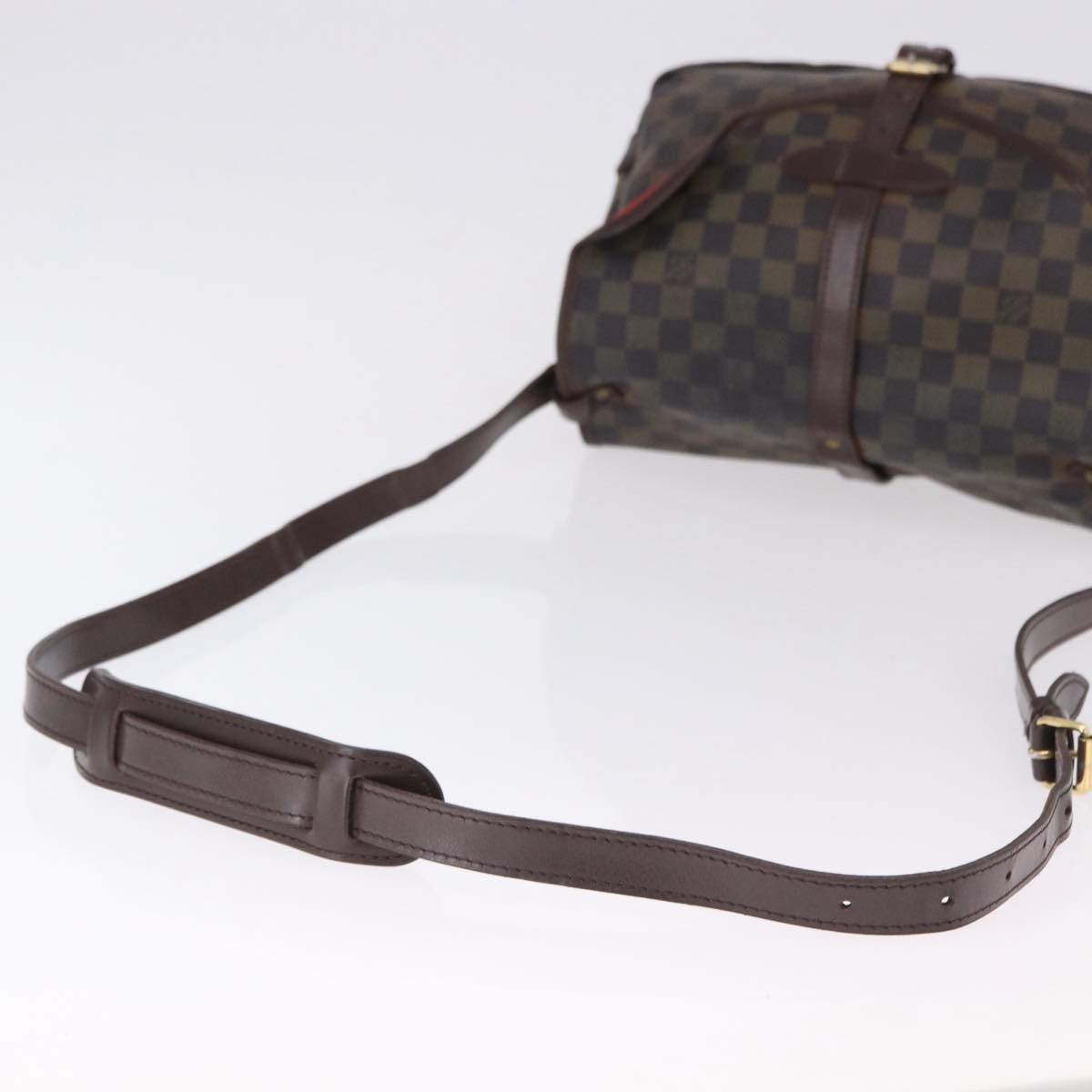 LOUIS VUITTON Damier Ebene Saumur 30 Shoulder Bag SPO N48081 LV Auth 195188