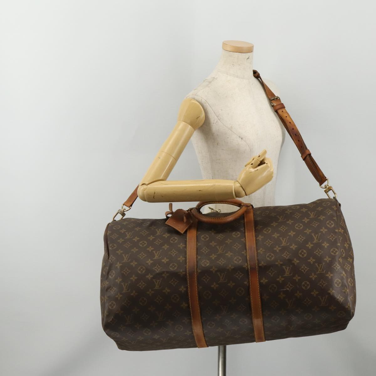 LOUIS VUITTON Monogram Keepall Bandouliere 60 Boston Bag M41412 LV Auth 195191
