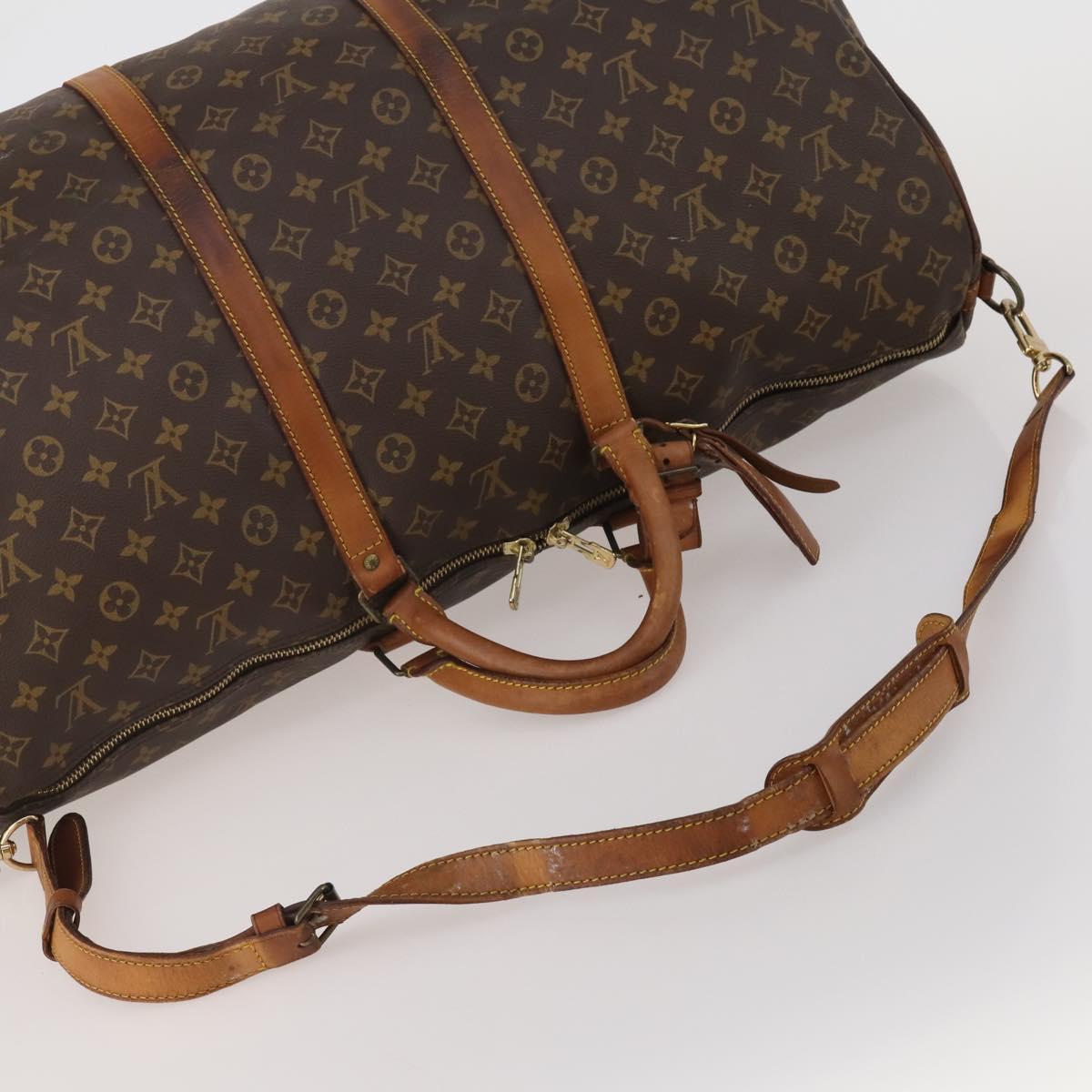 LOUIS VUITTON Monogram Keepall Bandouliere 60 Boston Bag M41412 LV Auth 195191