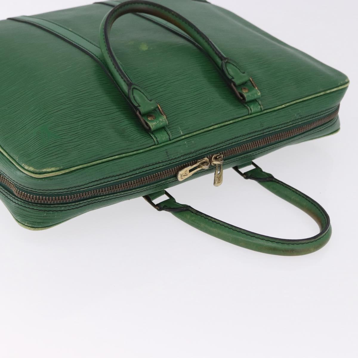 LOUIS VUITTON Epi Porte Documents Voyage Business Bag Green M54474 Auth 195195