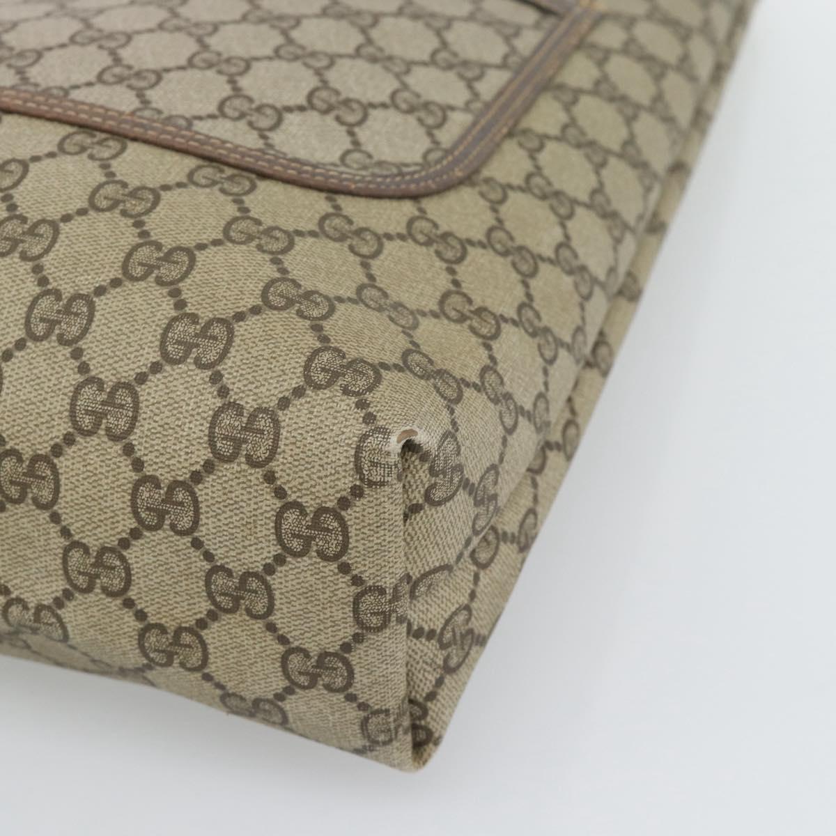 GUCCI GG Supreme Web Sherry Line Tote Bag PVC Beige Gold 39 02 003 Auth 195196A