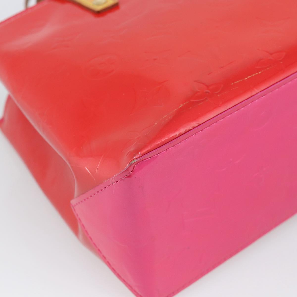 LOUIS VUITTON Monogram Vernis Reade PM Hand Bag Fuchsia Pink M91221 Auth 195199