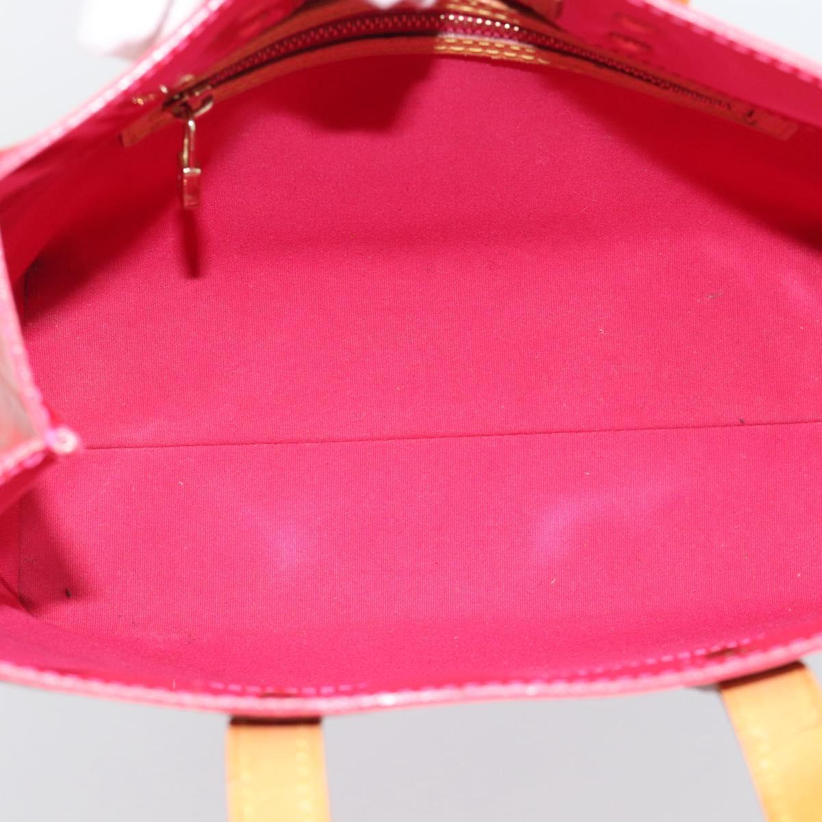LOUIS VUITTON Monogram Vernis Reade PM Hand Bag Fuchsia Pink M91221 Auth 195199