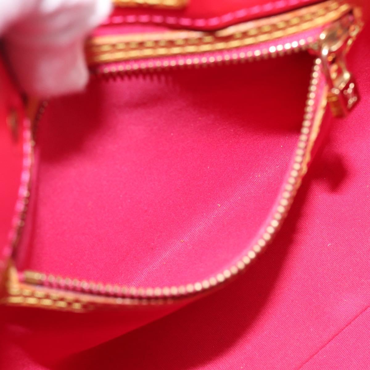 LOUIS VUITTON Monogram Vernis Reade PM Hand Bag Fuchsia Pink M91221 Auth 195199
