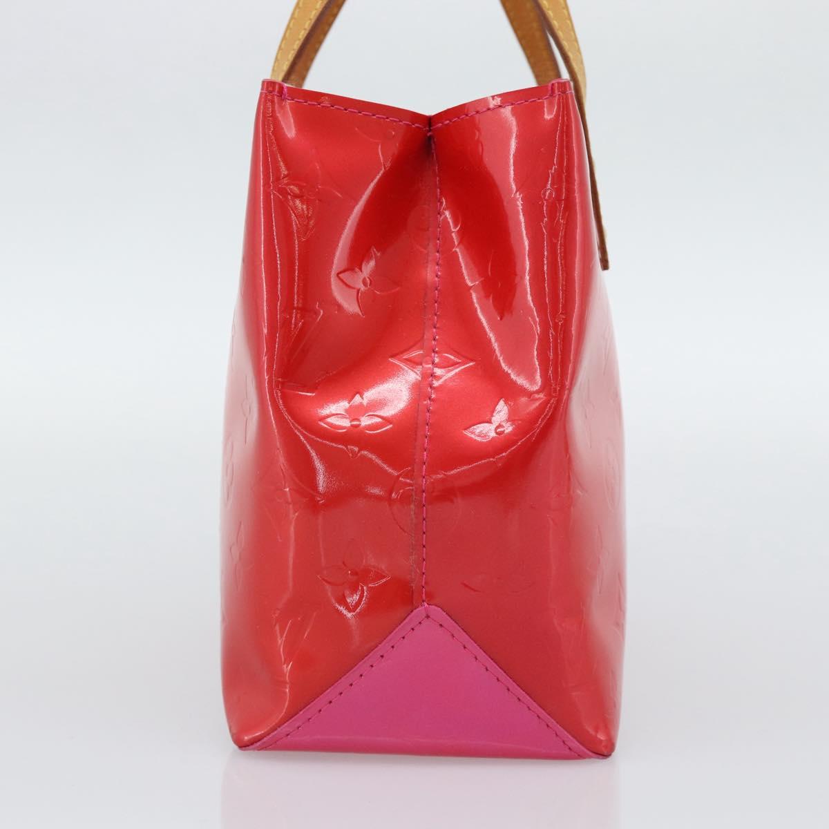 LOUIS VUITTON Monogram Vernis Reade PM Hand Bag Fuchsia Pink M91221 Auth 195199
