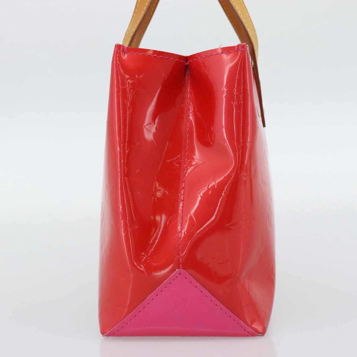LOUIS VUITTON Monogram Vernis Reade PM Hand Bag Fuchsia Pink M91221 Auth 195199