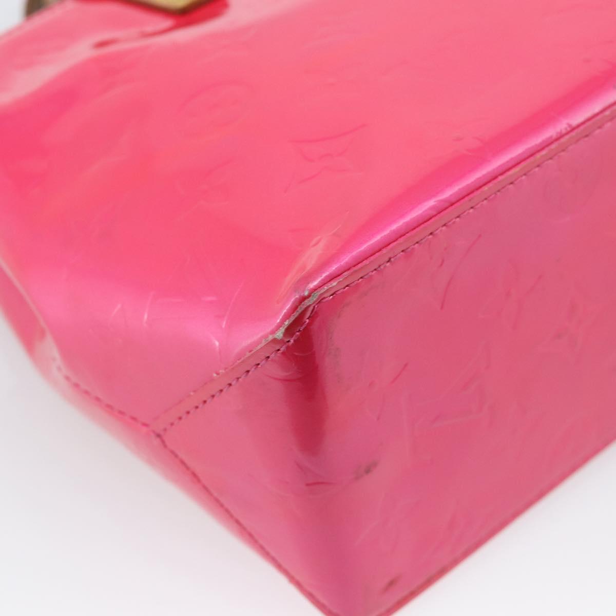 LOUIS VUITTON Monogram Vernis Reade PM Hand Bag Fuchsia Pink M91221 Auth 195201
