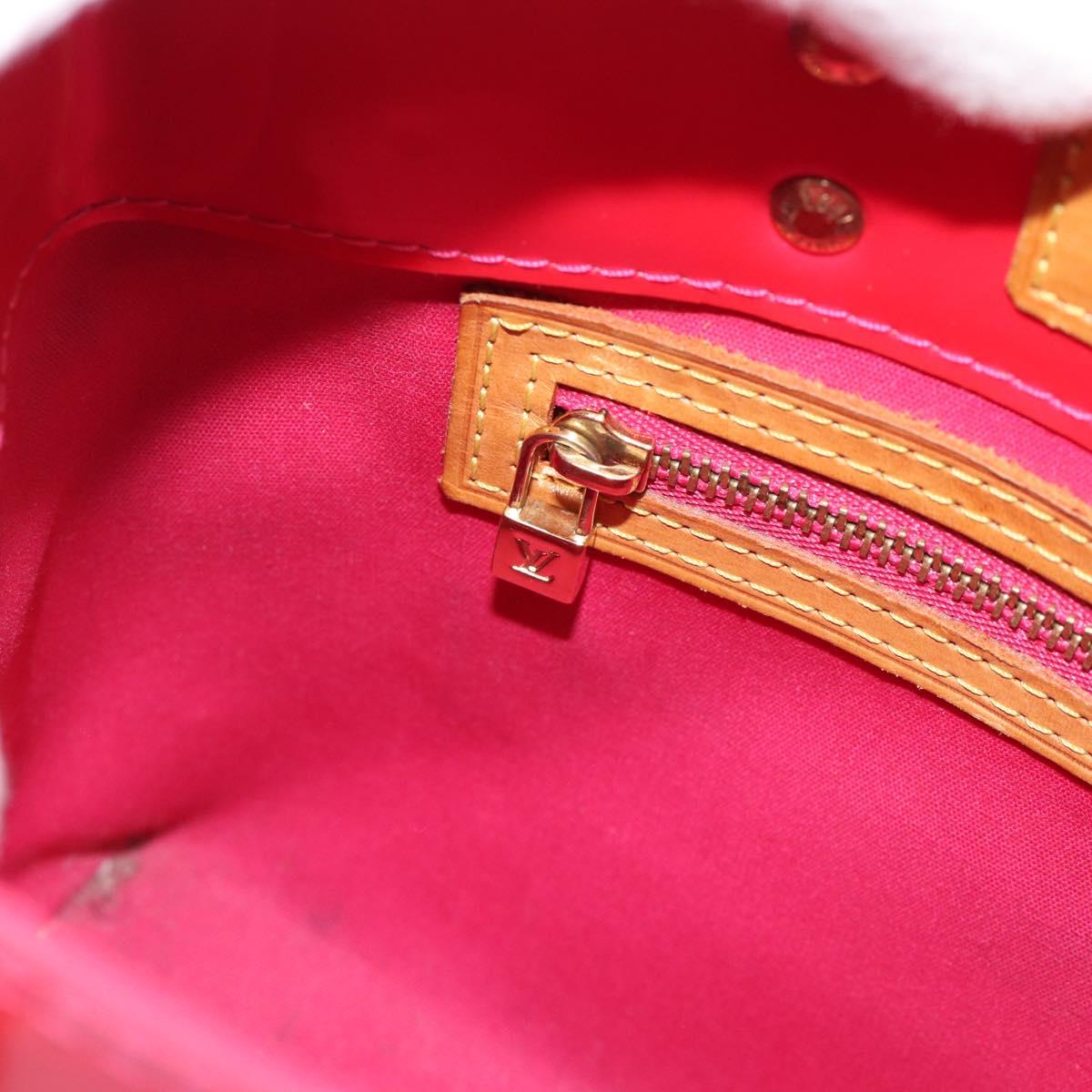 LOUIS VUITTON Monogram Vernis Reade PM Hand Bag Fuchsia Pink M91221 Auth 195201