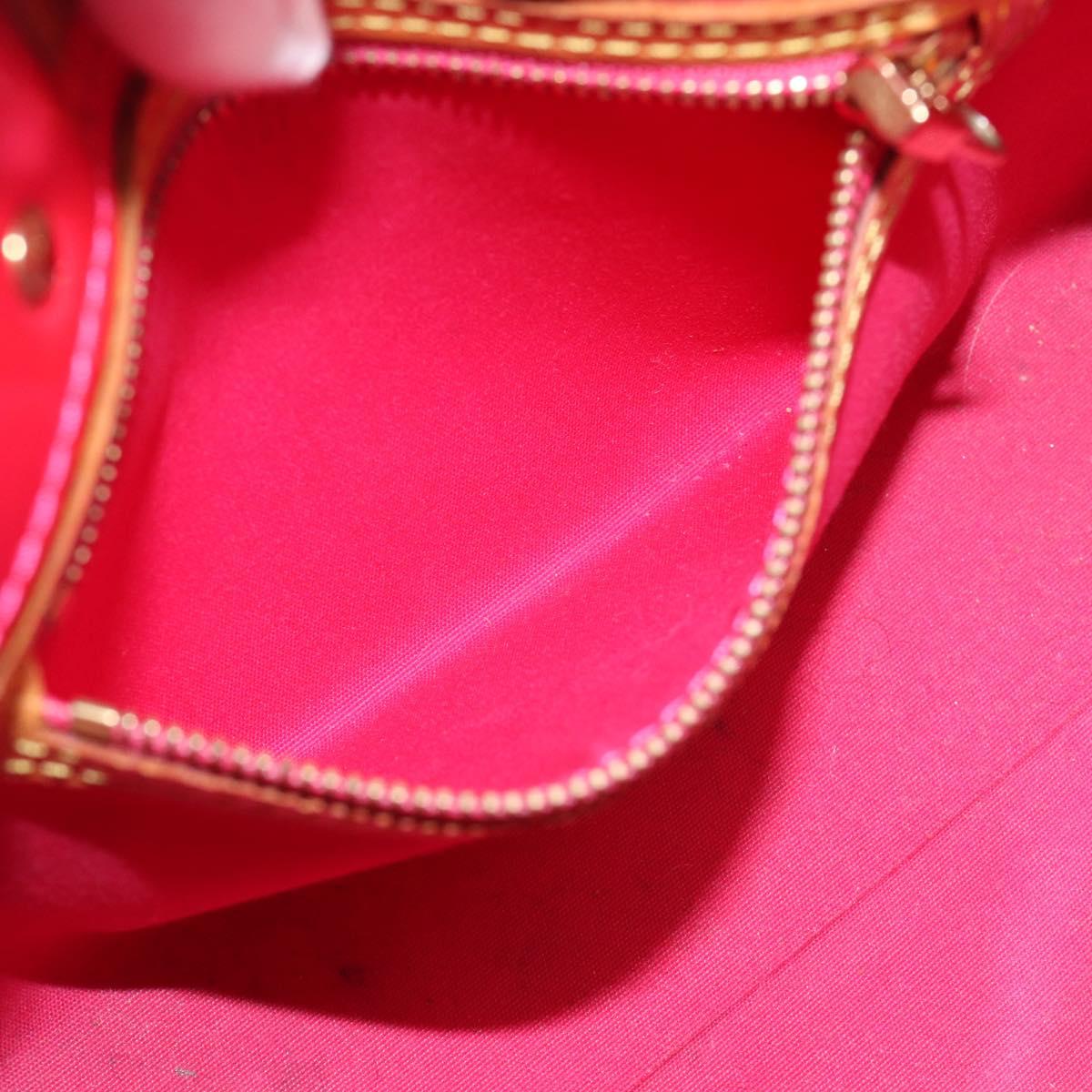 LOUIS VUITTON Monogram Vernis Reade PM Hand Bag Fuchsia Pink M91221 Auth 195201
