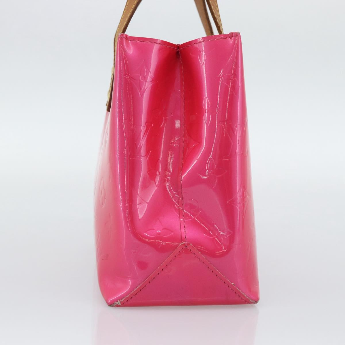 LOUIS VUITTON Monogram Vernis Reade PM Hand Bag Fuchsia Pink M91221 Auth 195201
