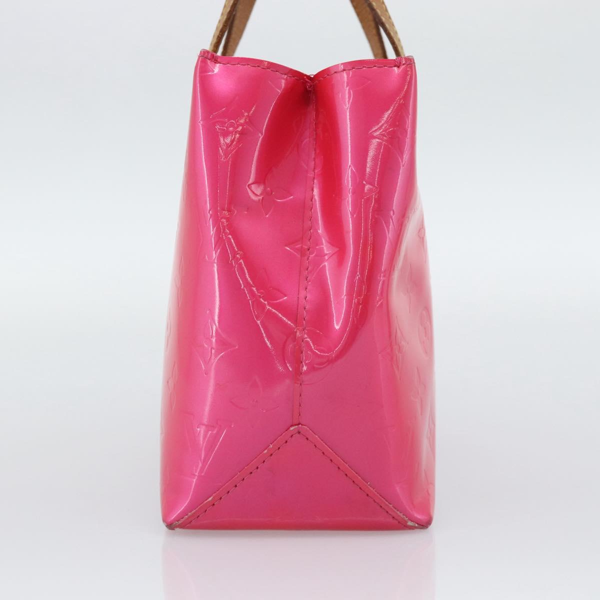 LOUIS VUITTON Monogram Vernis Reade PM Hand Bag Fuchsia Pink M91221 Auth 195201
