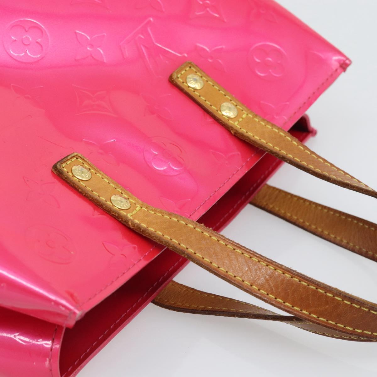 LOUIS VUITTON Monogram Vernis Reade PM Hand Bag Fuchsia Pink M91221 Auth 195201
