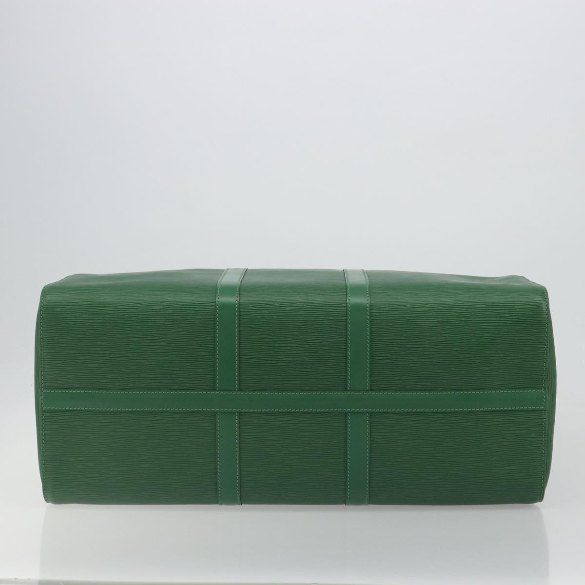 LOUIS VUITTON Epi Keepall 50 Boston Bag Green M42964 LV Auth 195209V