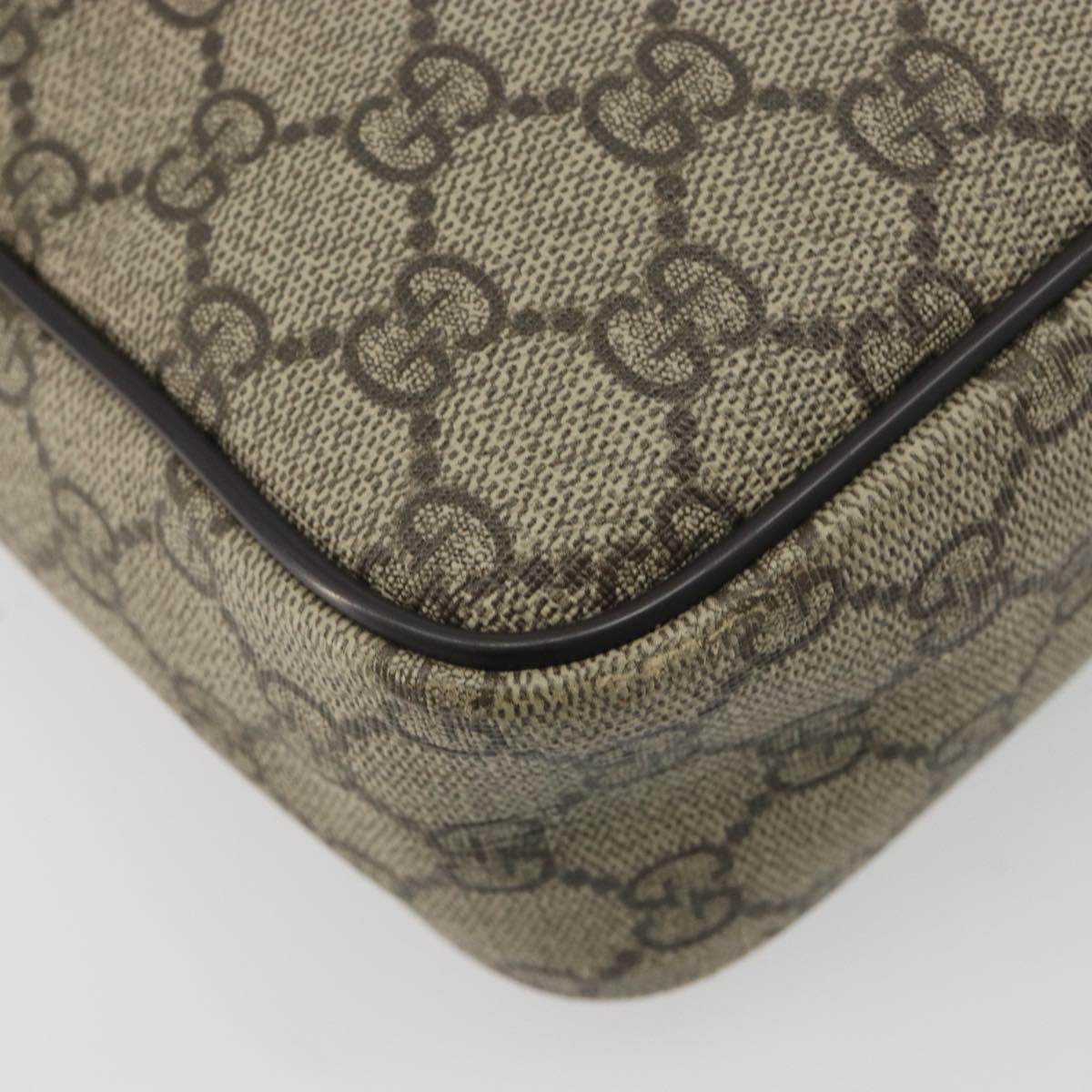 GUCCI GG Supreme Shoulder Bag PVC Beige Gold 233268 Auth 195210