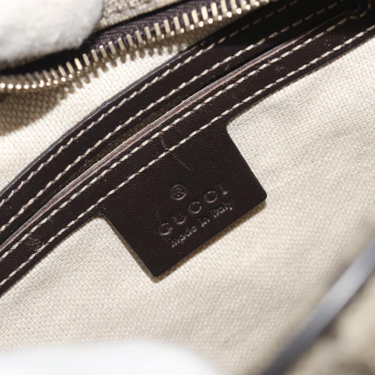 GUCCI GG Supreme Shoulder Bag PVC Beige Gold 233268 Auth 195210