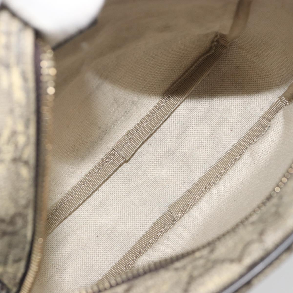 GUCCI GG Supreme Shoulder Bag PVC Beige Gold 233268 Auth 195210