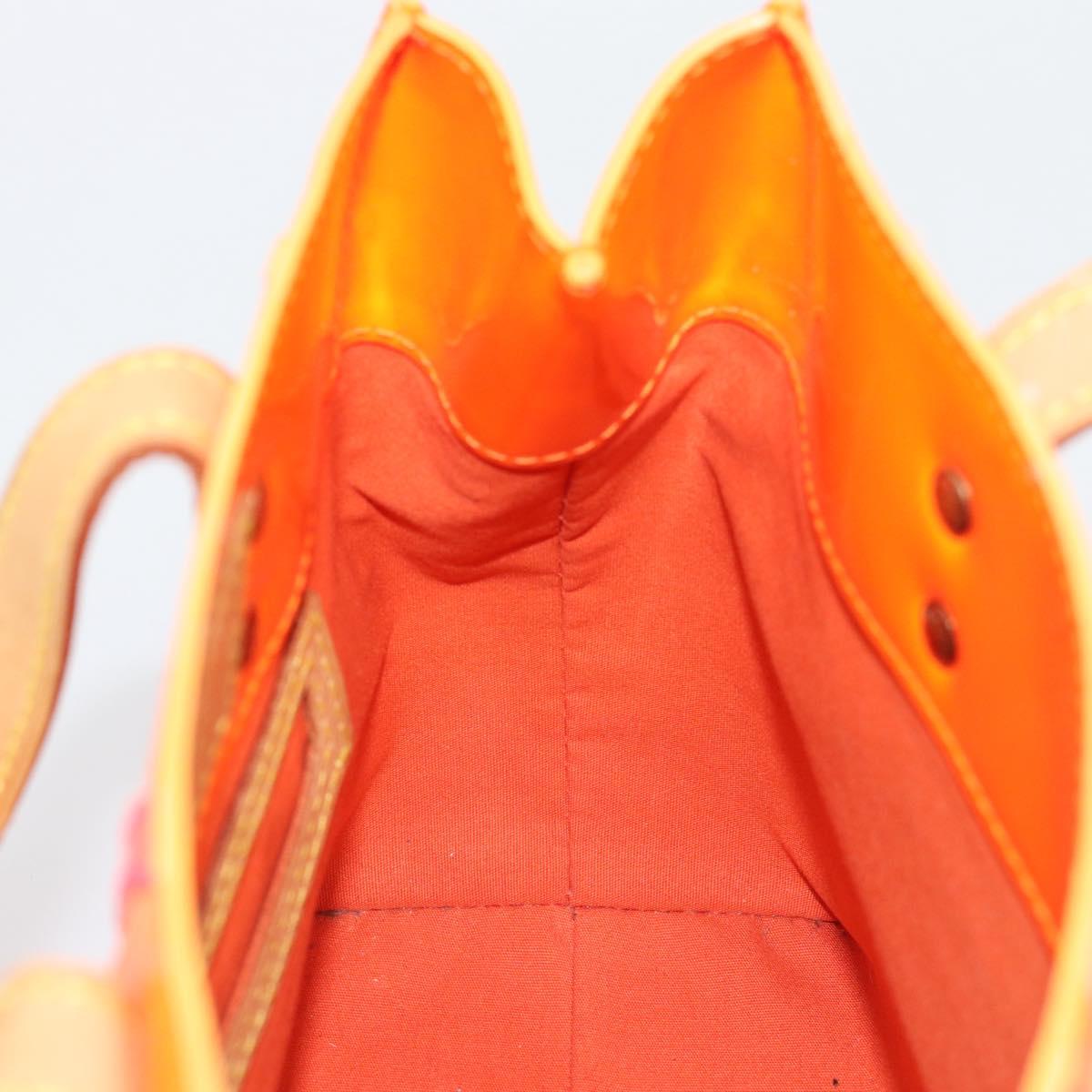 LOUIS VUITTON Monogram Vernis Fluo Reade PM Hand Bag Orange M91905 Auth 195212