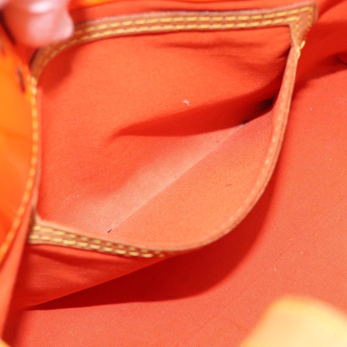 LOUIS VUITTON Monogram Vernis Fluo Reade PM Hand Bag Orange M91905 Auth 195212