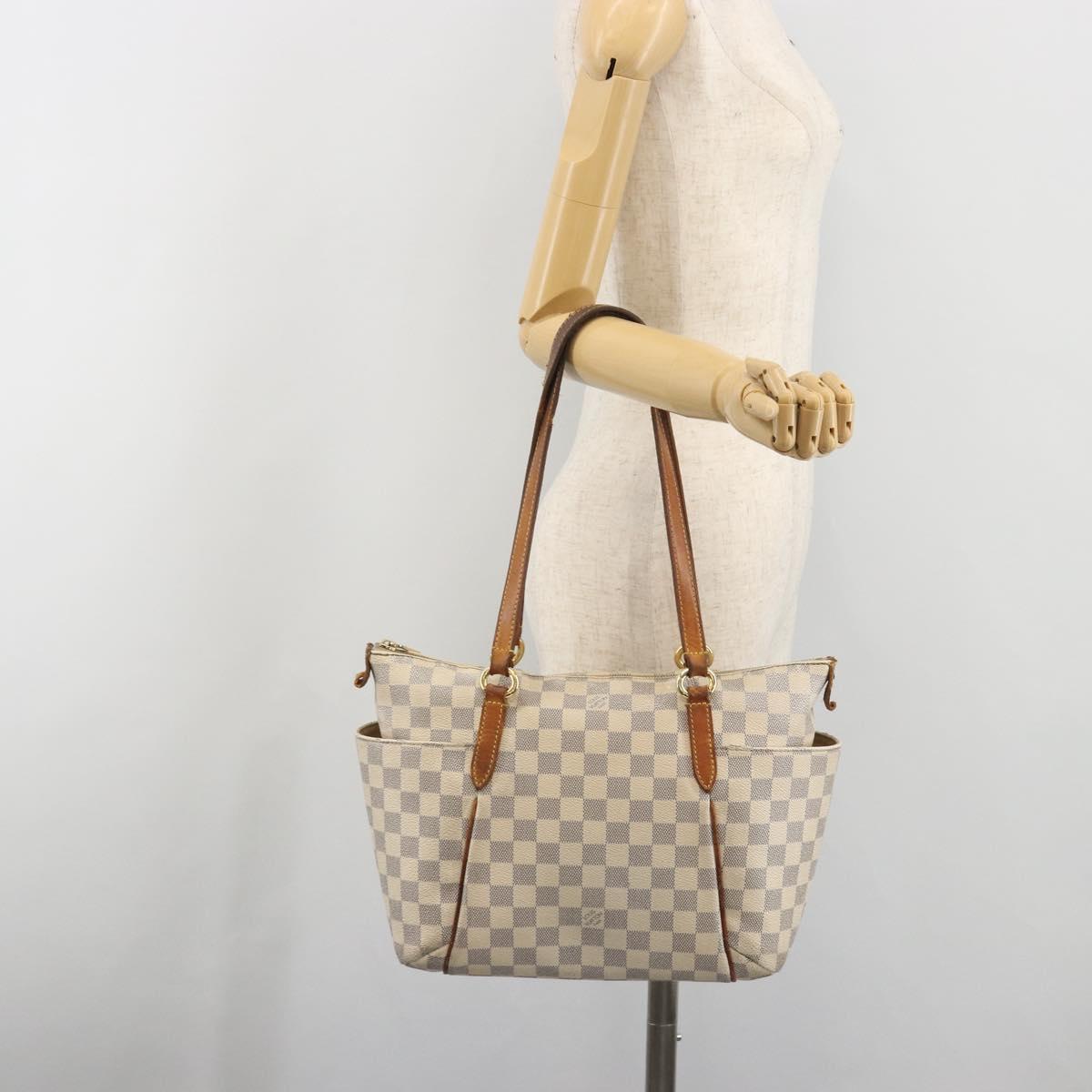 LOUIS VUITTON Damier Azur Totally PM Tote Bag N41280 LV Auth 195214