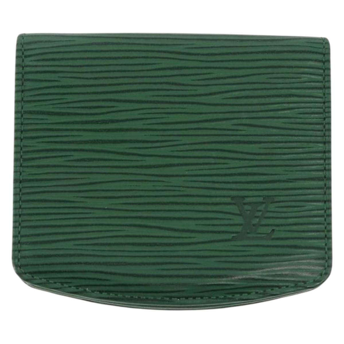 LOUIS VUITTON Monogram Epi Coin Purse 2 Set Green LV Auth 195219