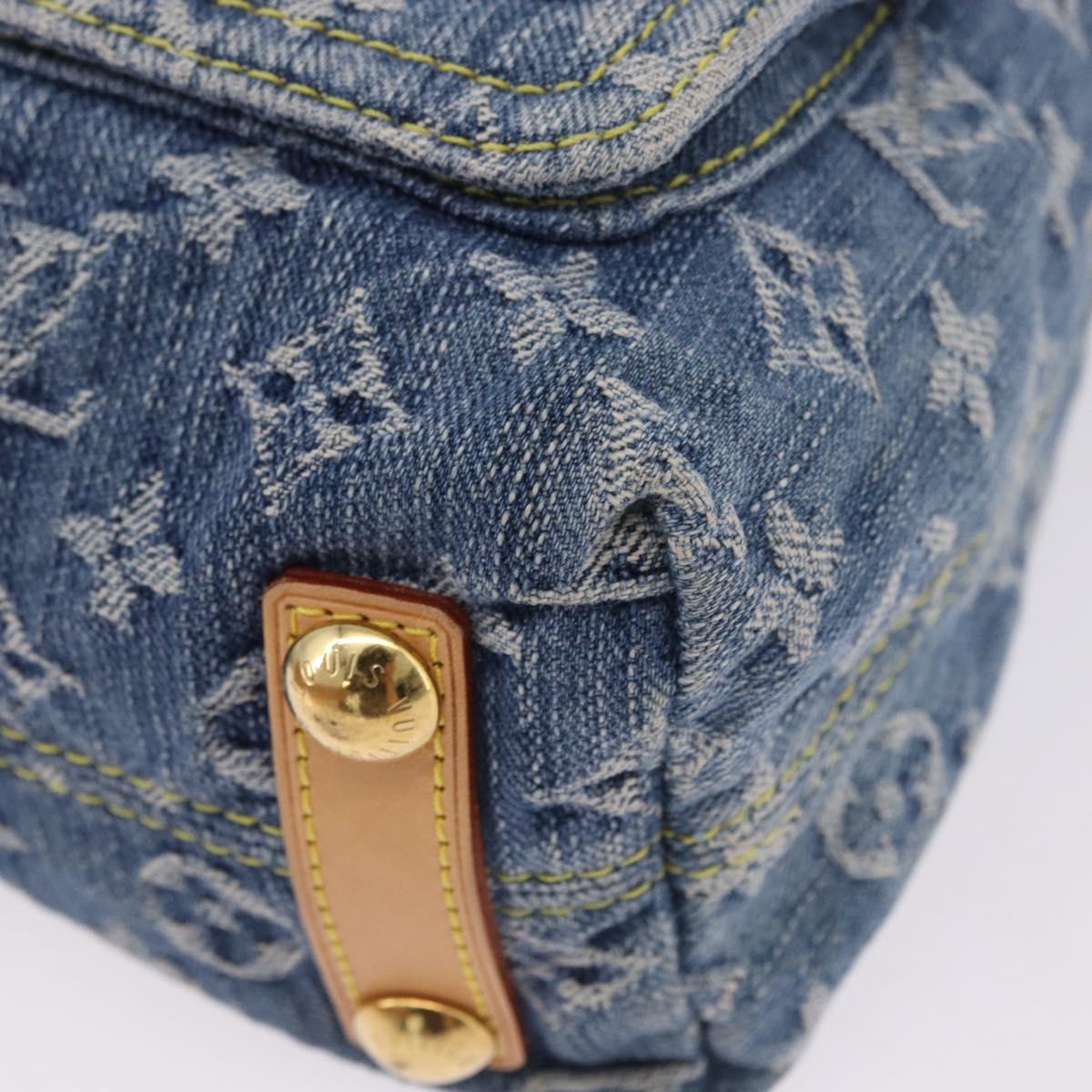 LOUIS VUITTON Monogram Denim Buggy PM Shoulder Bag Blue M95049 LV Auth 195223SV