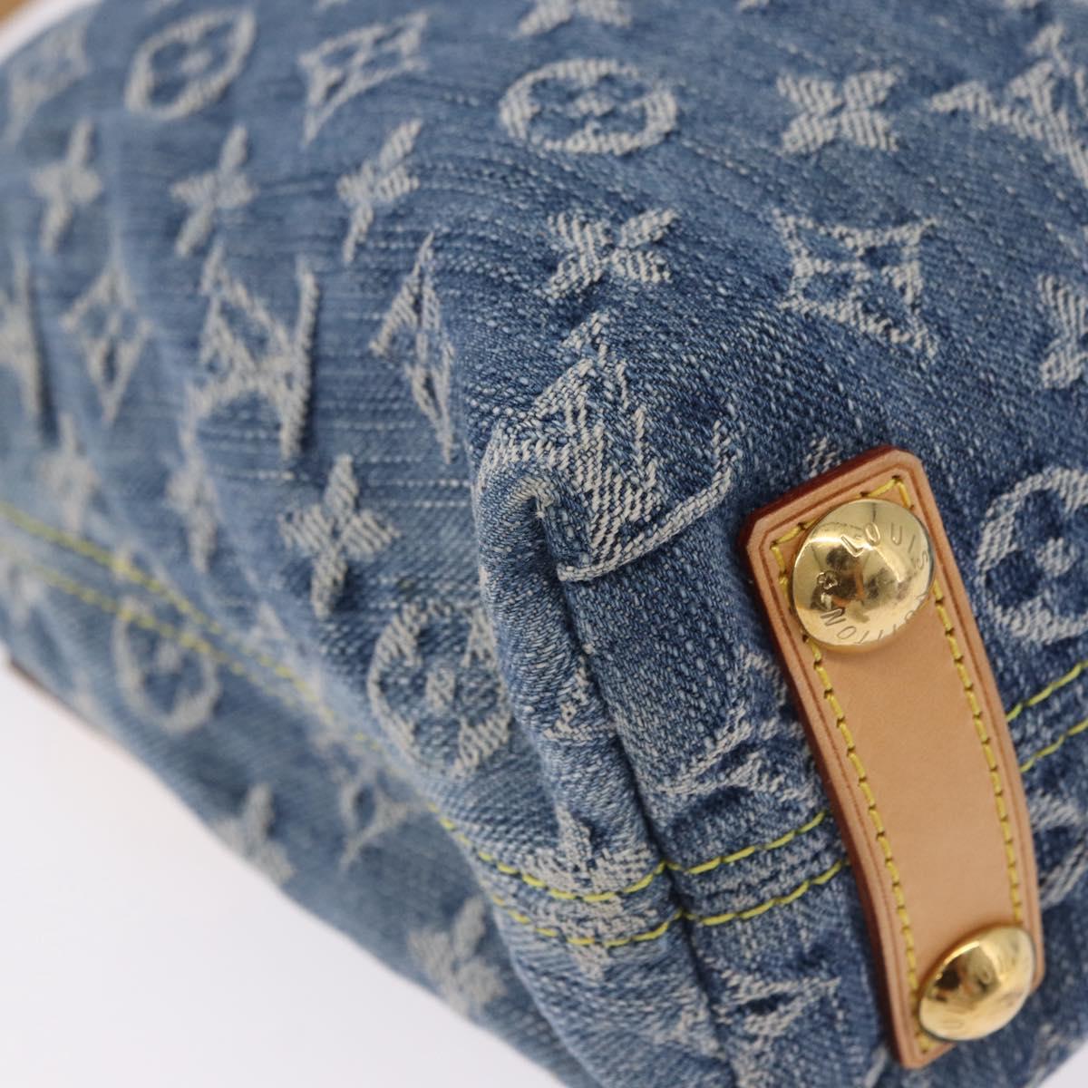 LOUIS VUITTON Monogram Denim Buggy PM Shoulder Bag Blue M95049 LV Auth 195223SV