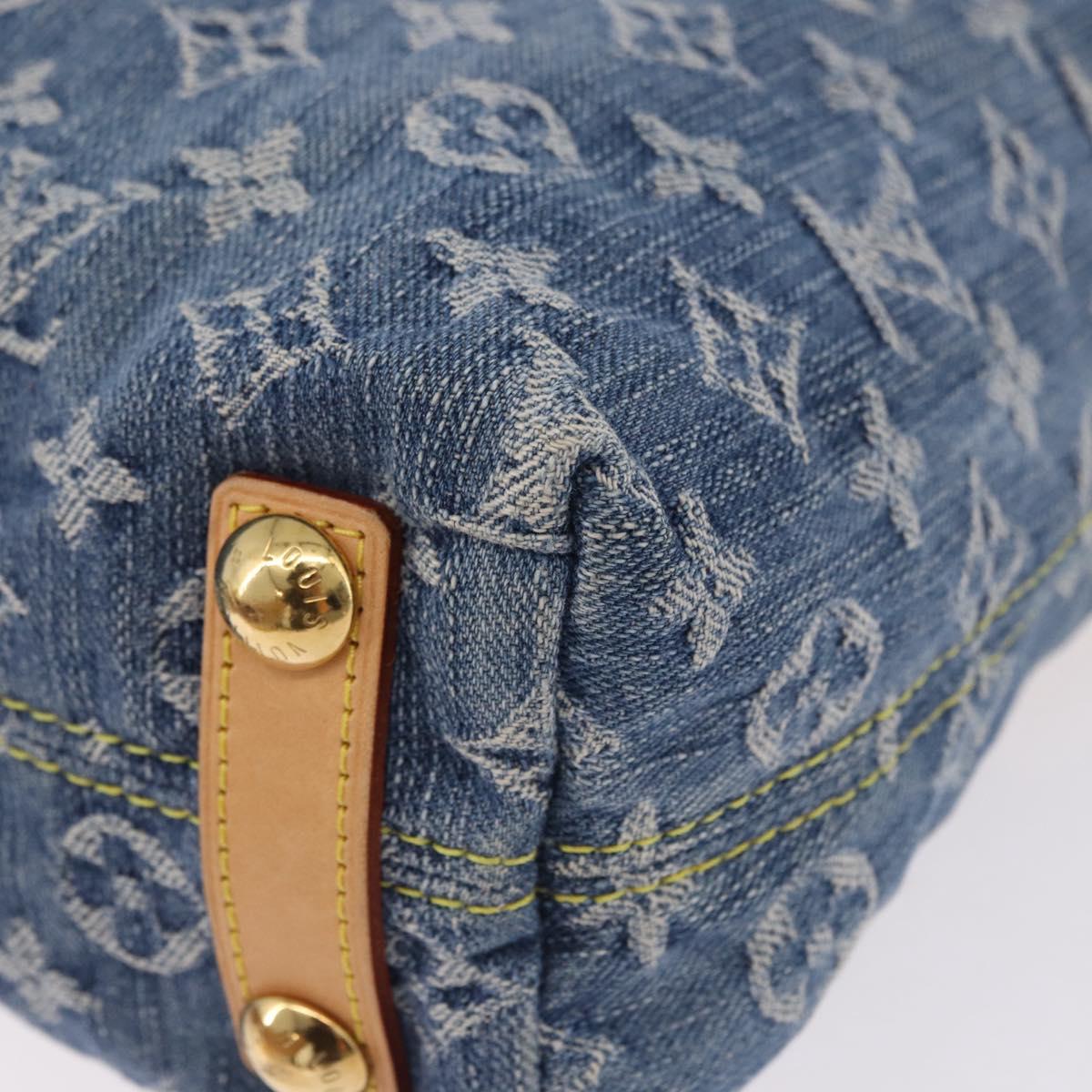 LOUIS VUITTON Monogram Denim Buggy PM Shoulder Bag Blue M95049 LV Auth 195223SV