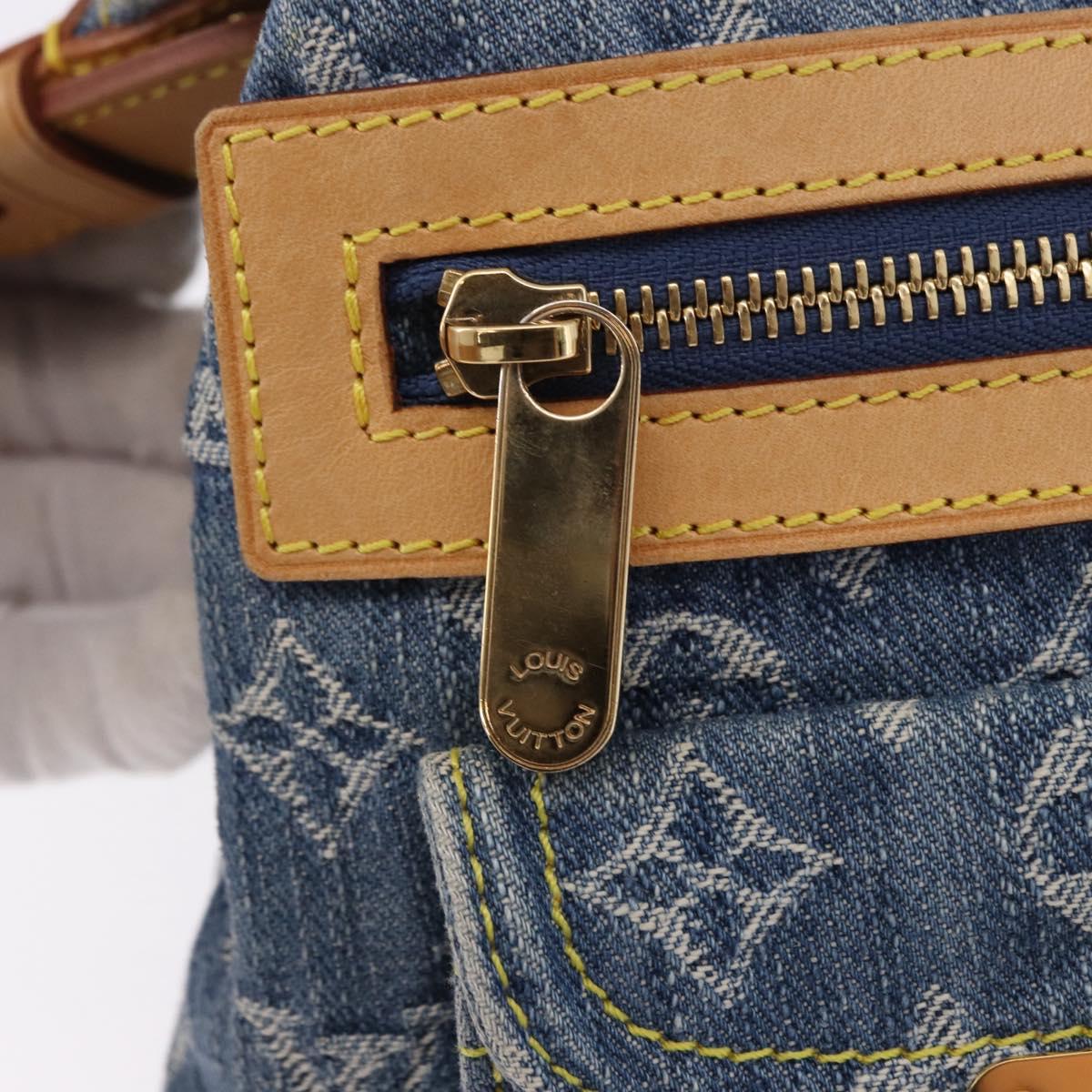 LOUIS VUITTON Monogram Denim Buggy PM Shoulder Bag Blue M95049 LV Auth 195223SV