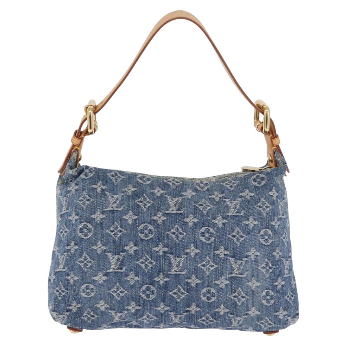 LOUIS VUITTON Monogram Denim Buggy PM Shoulder Bag Blue M95049 LV Auth 195223SV
