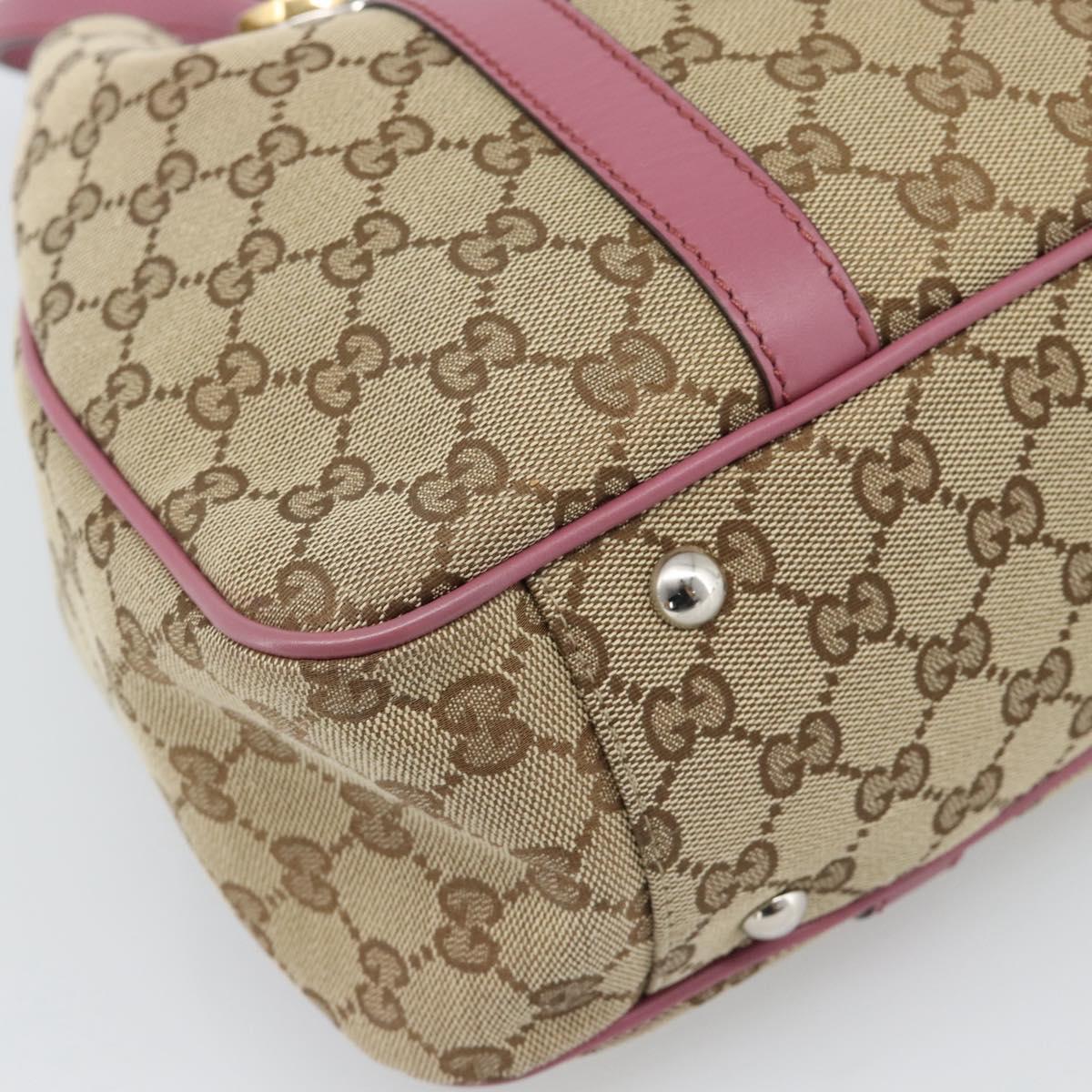 GUCCI GG Canvas GG Twins Tote Bag Beige Gold 232957 Auth 195227A