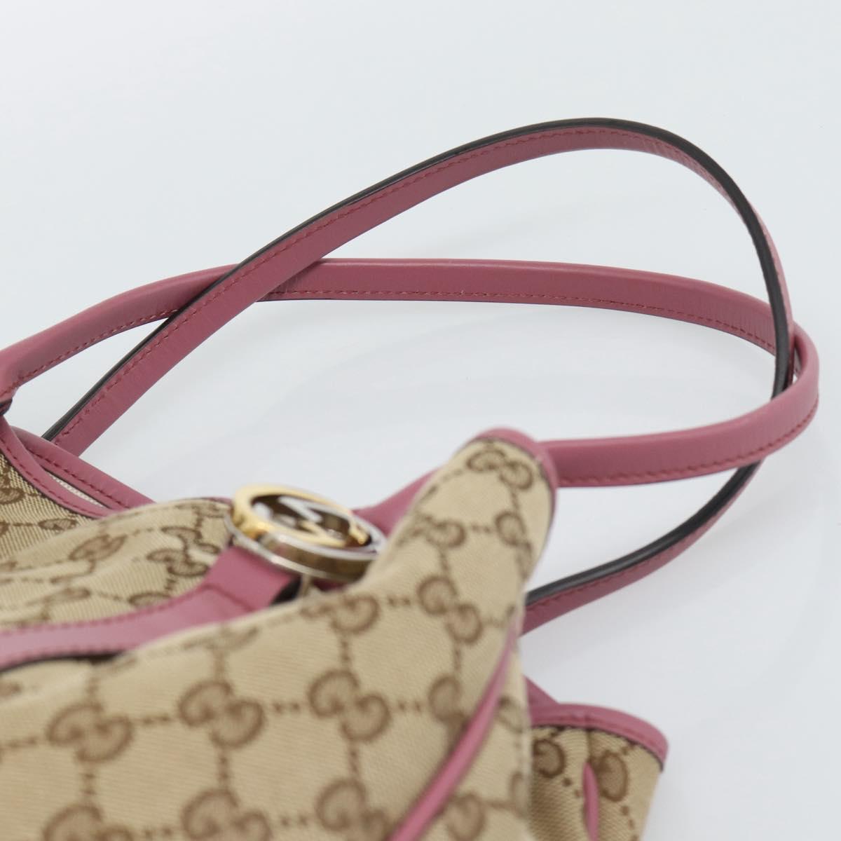 GUCCI GG Canvas GG Twins Tote Bag Beige Gold 232957 Auth 195227A