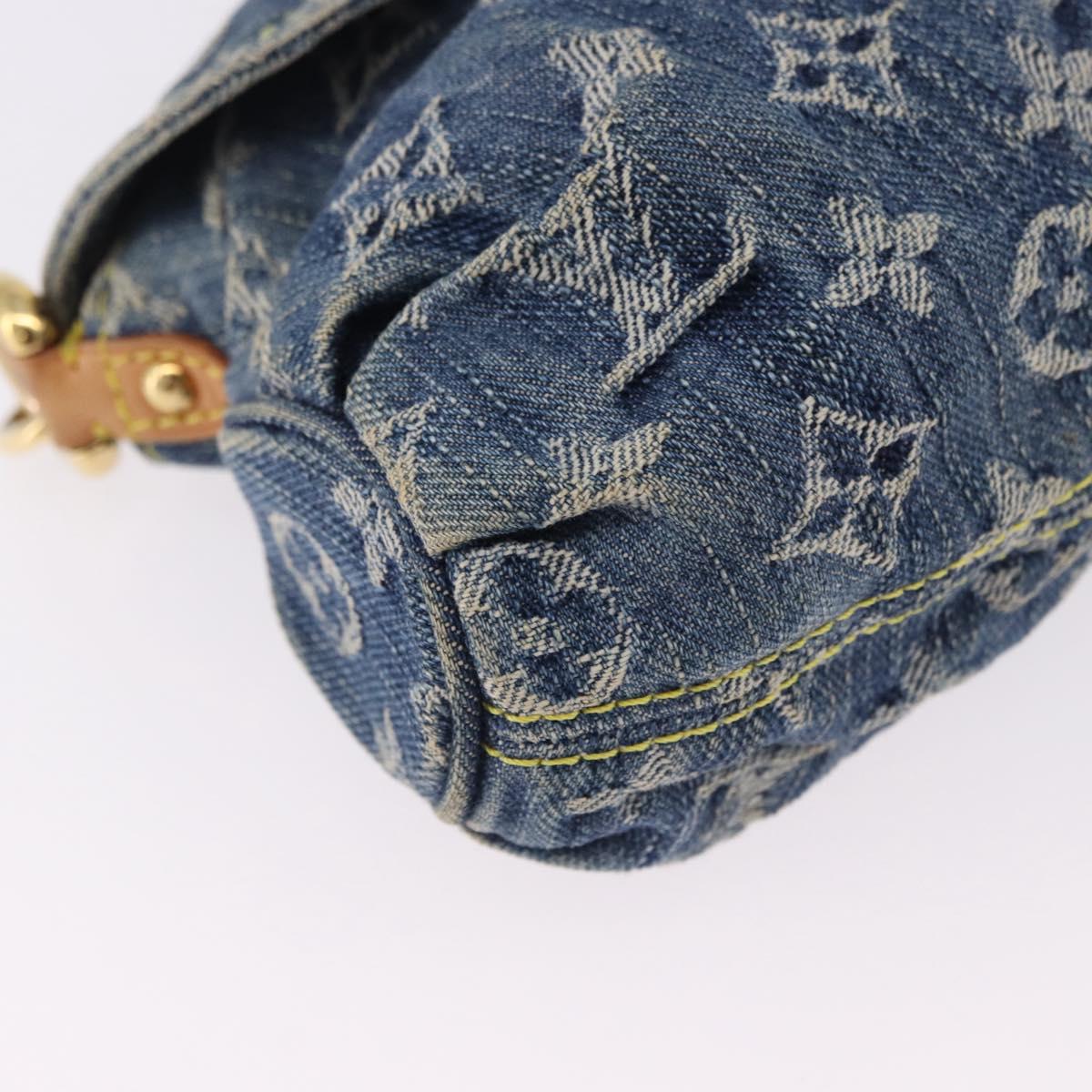 LOUIS VUITTON Monogram Denim Mini Preity Shoulder Bag Blue M95050 Auth 195231SAM