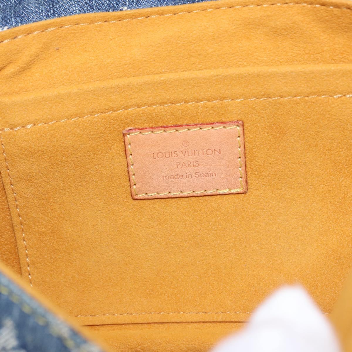 LOUIS VUITTON Monogram Denim Mini Preity Shoulder Bag Blue M95050 Auth 195231SAM