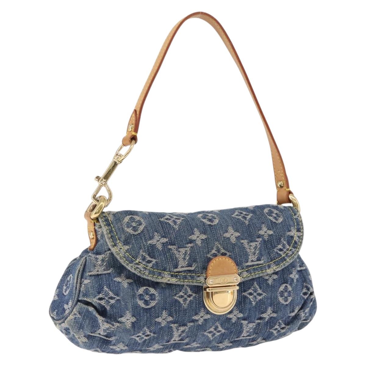 LOUIS VUITTON Monogram Denim Mini Preity Shoulder Bag Blue M95050 Auth 195231SAM