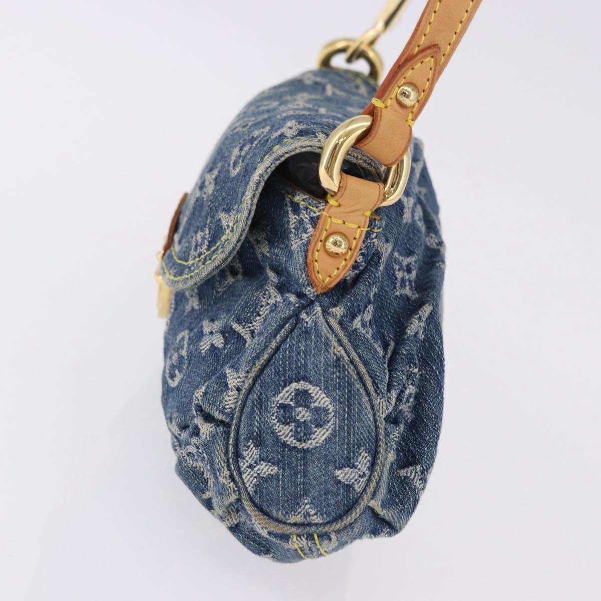 LOUIS VUITTON Monogram Denim Mini Preity Shoulder Bag Blue M95050 Auth 195231SAM