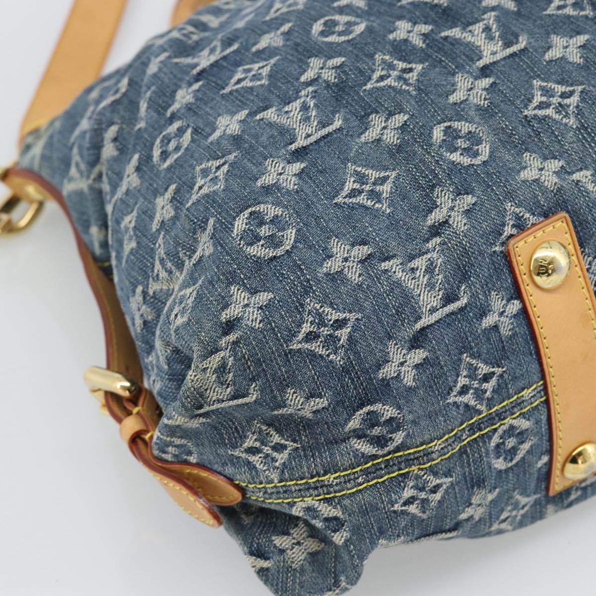 LOUIS VUITTON Monogram Denim Neo Cabby GM Hand Bag 2way Blue M95350 Auth 195232V