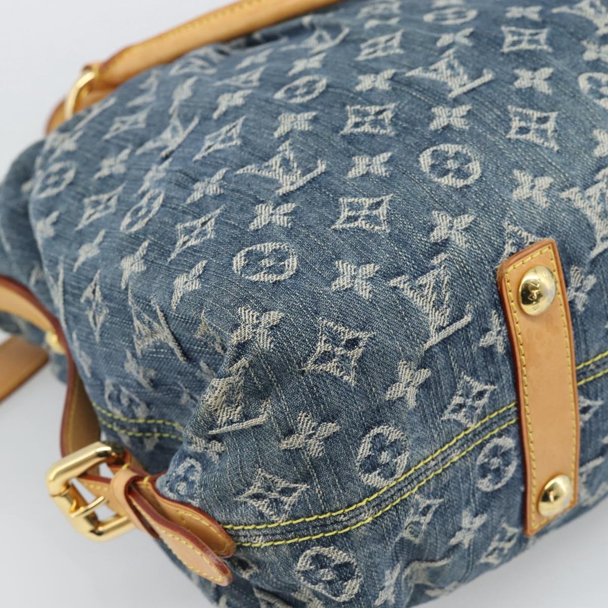 LOUIS VUITTON Monogram Denim Neo Cabby GM Hand Bag 2way Blue M95350 Auth 195232V