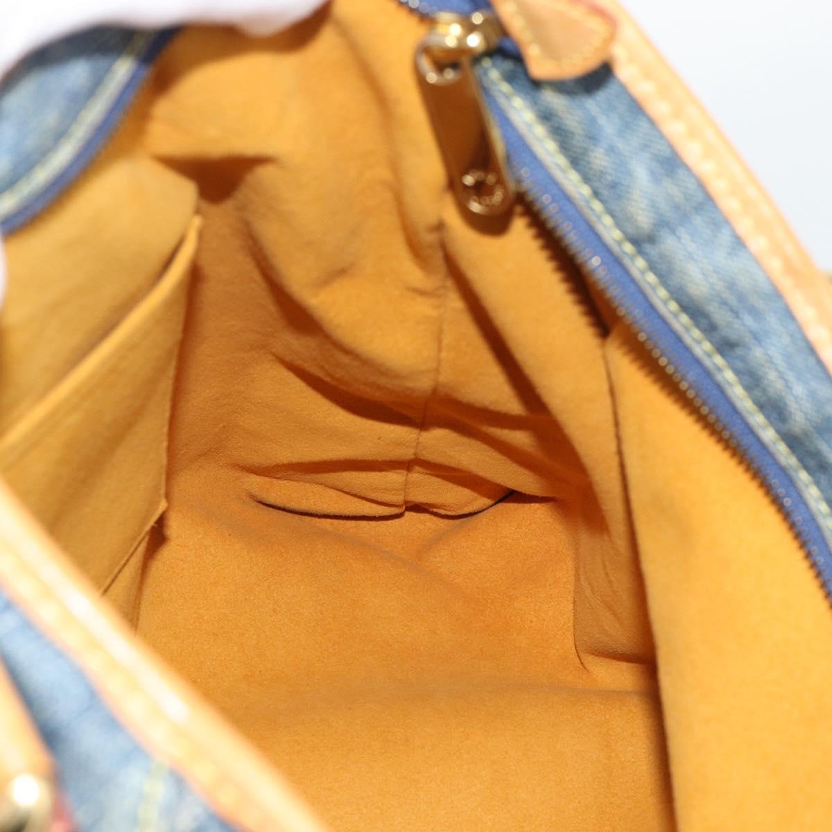 LOUIS VUITTON Monogram Denim Neo Cabby GM Hand Bag 2way Blue M95350 Auth 195232V
