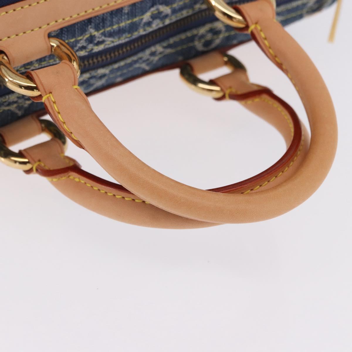 LOUIS VUITTON Monogram Denim Neo Speedy Hand Bag Blue M95019 LV Auth 195233SAV