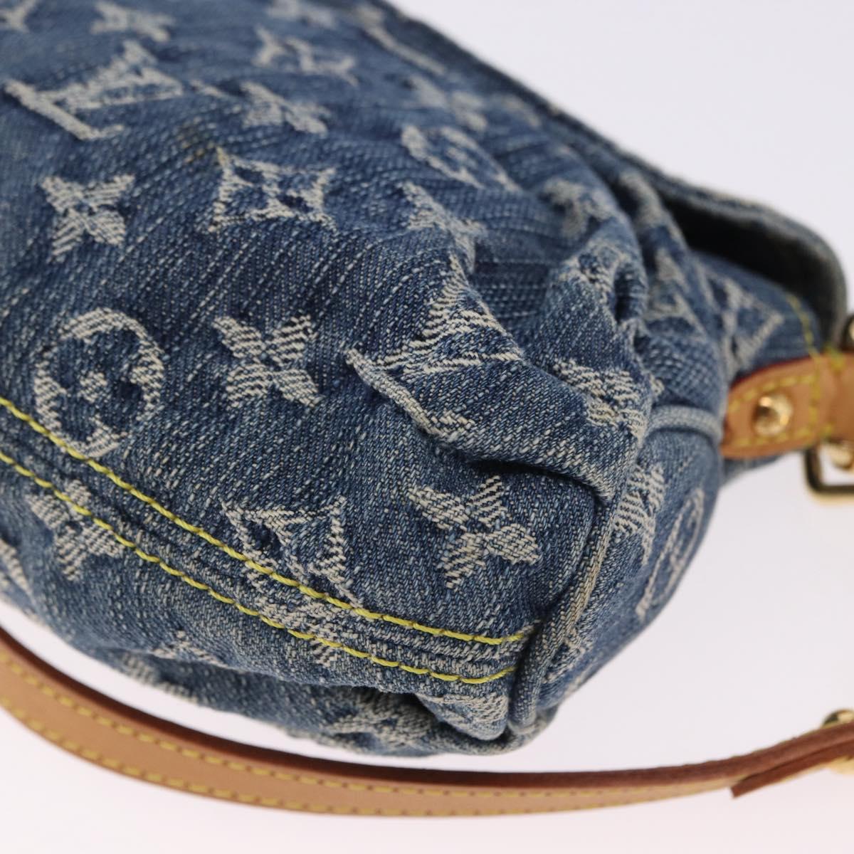 LOUIS VUITTON Monogram Denim Mini Preity Shoulder Bag Blue M95050 Auth 195235SAM
