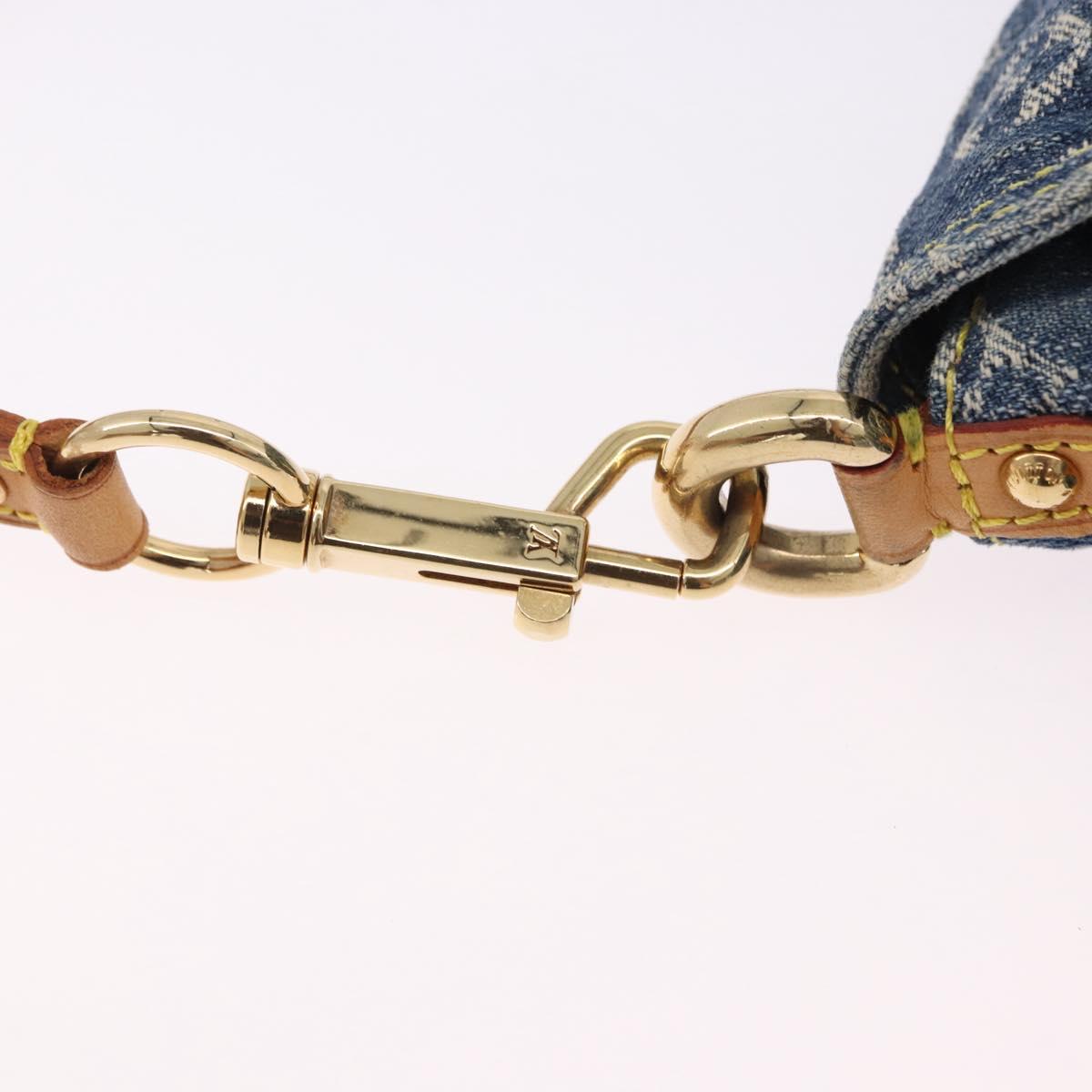 LOUIS VUITTON Monogram Denim Mini Preity Shoulder Bag Blue M95050 Auth 195235SAM