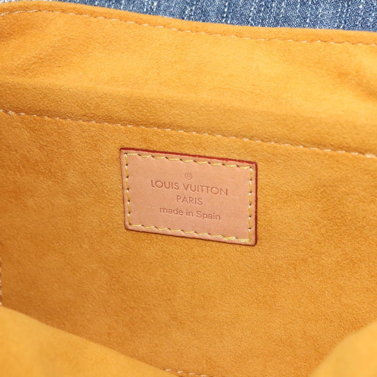 LOUIS VUITTON Monogram Denim Mini Preity Shoulder Bag Blue M95050 Auth 195235SAM
