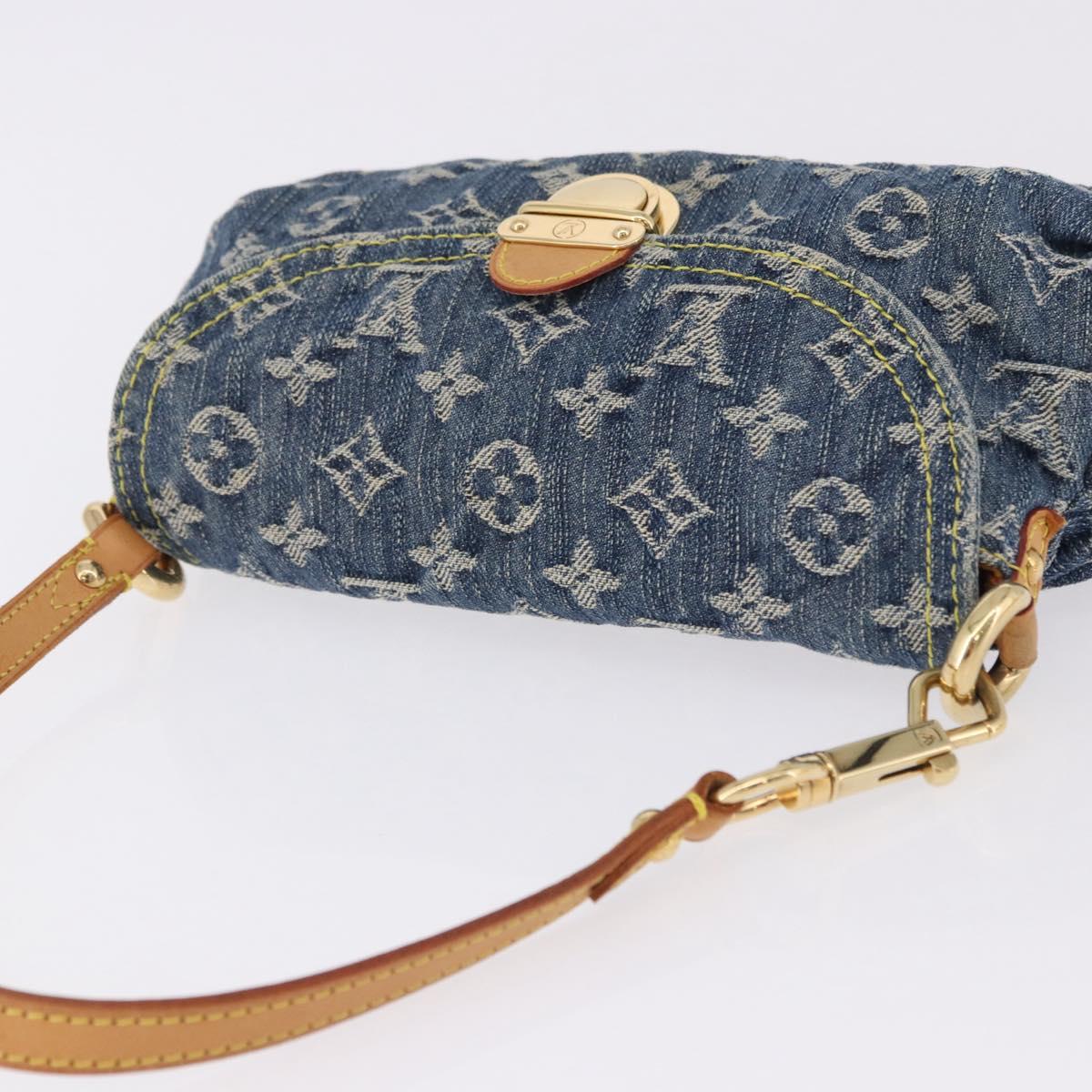 LOUIS VUITTON Monogram Denim Mini Preity Shoulder Bag Blue M95050 Auth 195235SAM