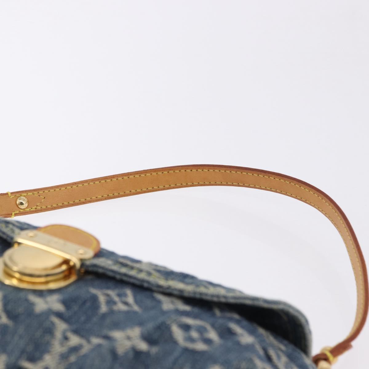LOUIS VUITTON Monogram Denim Mini Preity Shoulder Bag Blue M95050 Auth 195235SAM