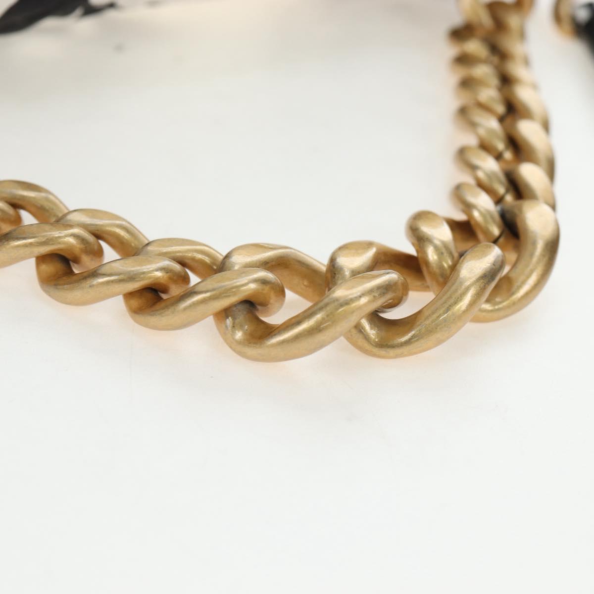 CHANEL Matelasse Chain Shoulder Bag Satin 2way White Gold CC Auth 195250M