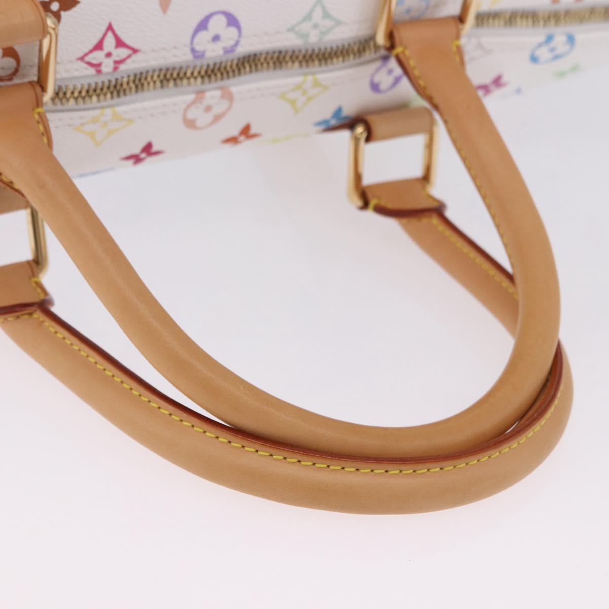 LOUIS VUITTON Monogram Multicolor Keepall 45 Bag White M92641 LV Auth 195255SM