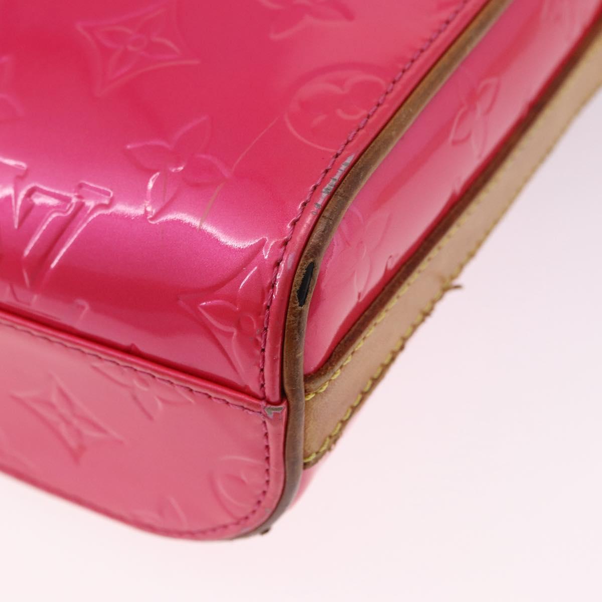 LOUIS VUITTON Monogram Vernis Sullivan Vertical Fuchsia Pink M91259 Auth 195267