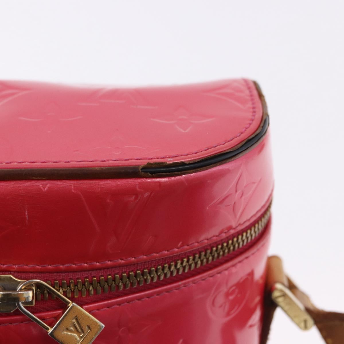 LOUIS VUITTON Monogram Vernis Sullivan Vertical Fuchsia Pink M91259 Auth 195267