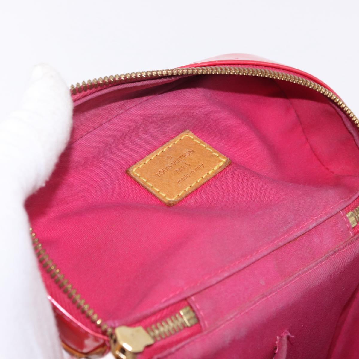 LOUIS VUITTON Monogram Vernis Sullivan Vertical Fuchsia Pink M91259 Auth 195267